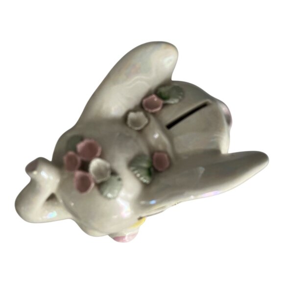 Vintage Elephant Bank – Lustreware Ceramic with Flowers – Essay New York 620M - Picture 2 of 6